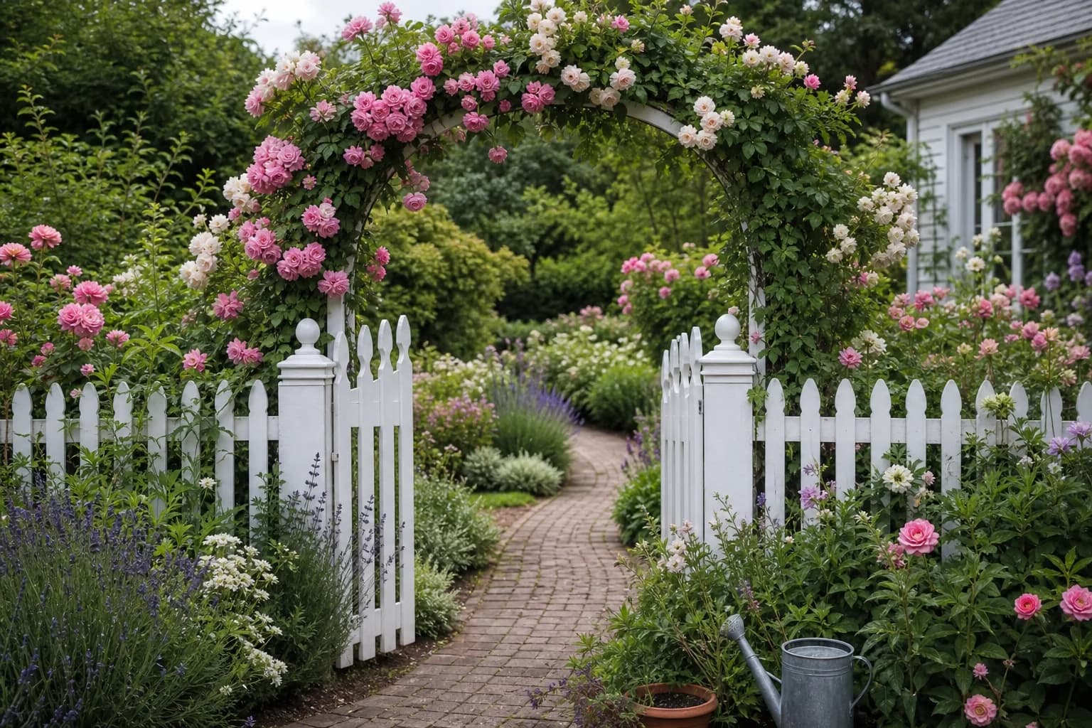 Lush natural AI garden design for the same outdoor space