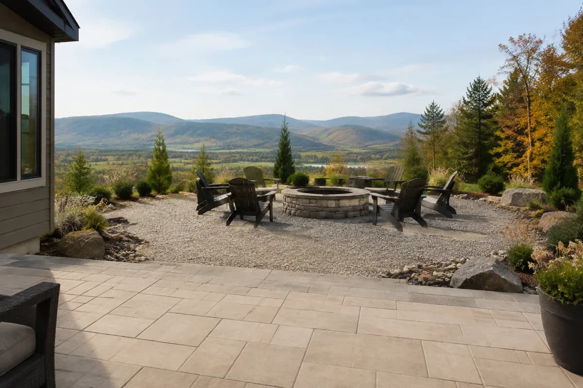 A noncombustible threshold near the patio