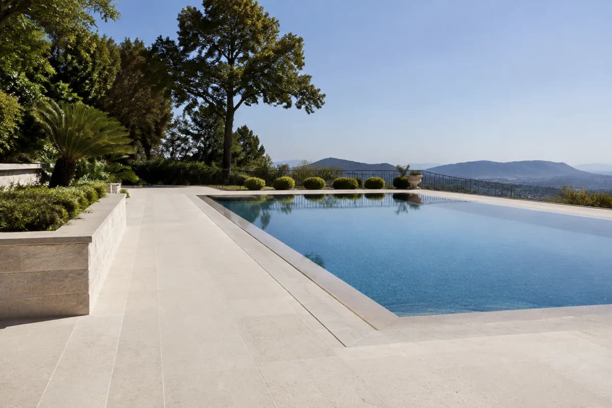 Choose pale, slip-aware paving